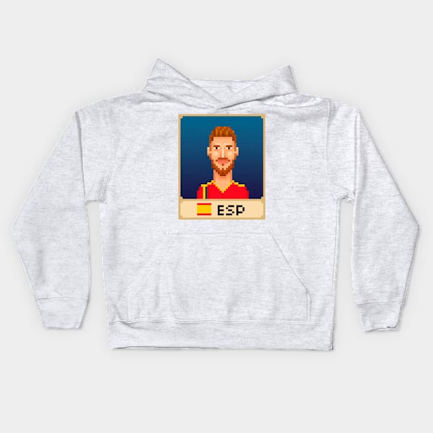 Sergio Ramos Kids Hoodie by PixelFaces